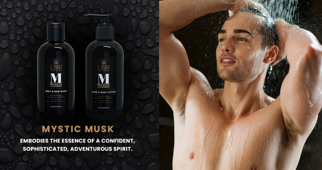 L'BRI's Men's Body Care and Model

