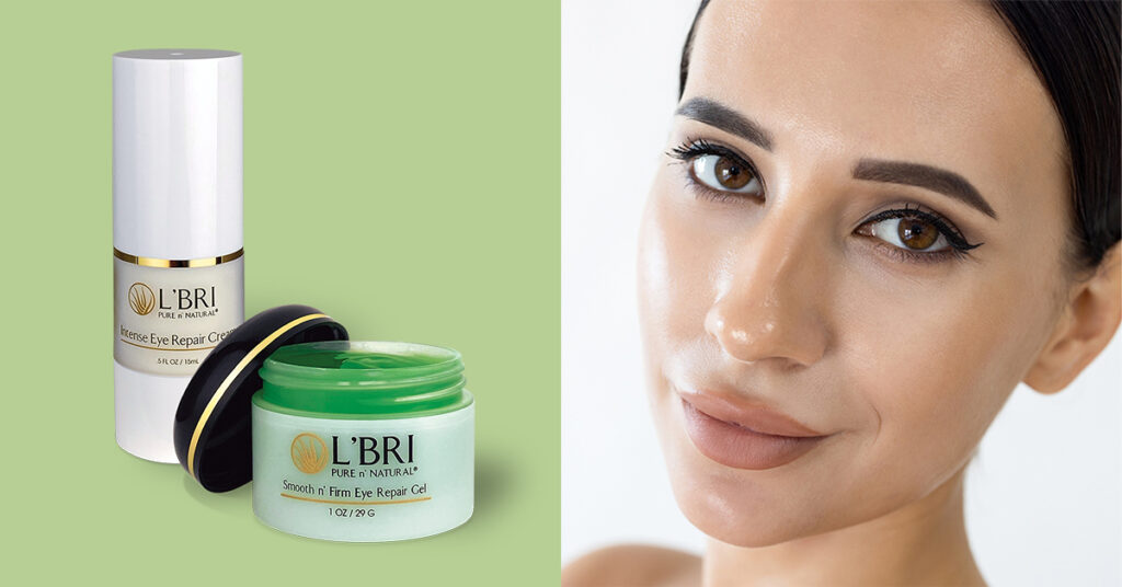 L'BRI Eye Care Products and Model