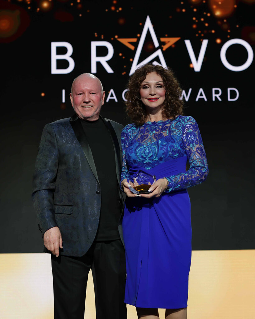Founders Brian and Linda Kaminski at the BRAVO Impact Awards
